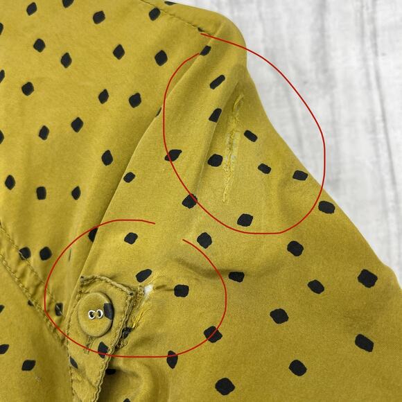 Tanya Taylor US 2 Womens Olive Green Silk Francis Jumpsuit Short Sleeve -Pockets - Picture 8 of 14